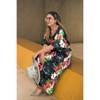 HAPPY BAY Women's House Daily Routine Evening Wear Loungewear Maxi Kaftan Casual Long Slit Dress Caftan Dresses for Women One Size Multicolored Floral - 4 of 4