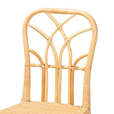 Monaco Brown Mahogany and Cane Dining Chair