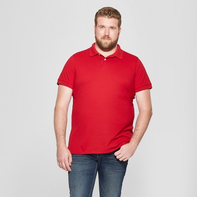 big and tall red polo shirt