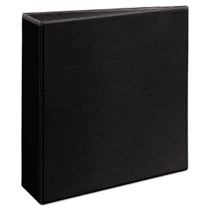 Avery Durable View Binder with DuraHinge and EZD Rings, 3 Rings, 3" Capacity, 11 x 8.5, Black, (9700) - 1 of 4