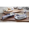 Blue Rose Polish Pottery S119 Manufaktura Gravy Boat Plate & Ladle - 3 of 4