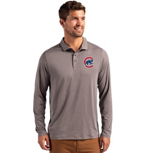 Chicago Cubs Cutter & Buck Coastline Epic Comfort Recycled Mens Long Sleeve Polo - 1 of 1