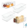 iDesign Plastic Stackable Pantry Bin - Organizer Bin with Handles for Cabinets or Fridge - Set of 4 - Clear - 2 of 4