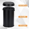 17 Gallon/65 Liter Trash Can, Stainless Steel Rubbish Bin, Commercial Grade Waste Container, Round Garbage Can for Outdoor, Home Office, Restaurant - 3 of 4