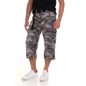 Canada Weather Gear Men’s Cargo Belted Shorts – Lightweight Stretch Twill Knee-Length Shorts with Pockets - 1 of 4