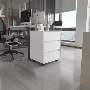 NicBex Mobile File Cabinet with Wheels,Modern Vertical Filing Cabinets with 3 Drawers ,Office Cabinet for Home, Office - 1 of 4