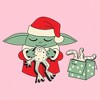 Girl's Star Wars: The Mandalorian Grogu Frog Present T-Shirt - 2 of 4