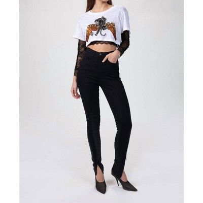 Women's HIGH RISE SKINNY ZIP JEAN - WE WORE WHAT