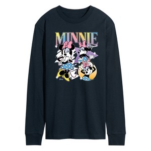 Men's - Disney - Minnie Mouse Collage Long Sleeve Graphic T-Shirt - 1 of 3