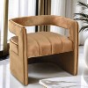 CAVINAS Velvet Accent Chair with Curved Backrest,Fully Upholstered Living Room Chairs,Reading Chairs for Living Room - 2 of 4
