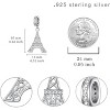 925 Sterling Silver Eiffel Tower Charm, Paris Travel Souvenir Jewelry Gift for Women - 4 of 4