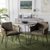 Esme 19" H Mid-Century Modern Leather Dining Chair (Set of 2) - FOX1705 - Safavieh Couture - 3 of 4