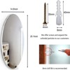 SEVOBAL Bathroom Vanity Mirrors Frameless Beveled Round Wall Mirror Clear Reflective HD Surface Shatter Resistant, White, 14.76"*0.79"*2.68" - 3 of 4
