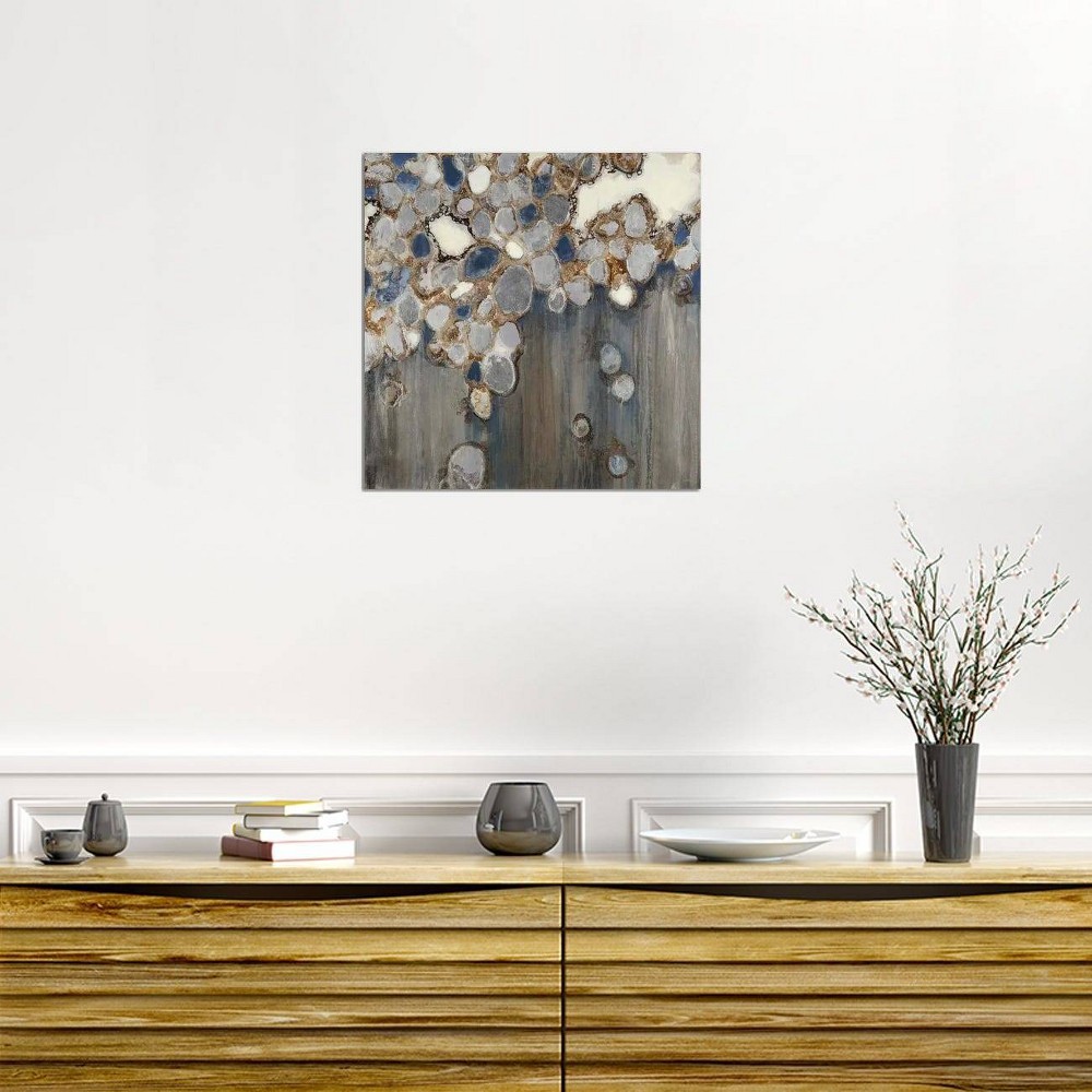 Photos - Other Decoration iCanvas 18"x18" Indigo Oyster Shells by Liz Jardine Canvas Print Wall Art