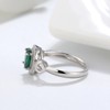 Engagement Statement Ring for Women Green CZ Sterling Silver Ginger Lyne Collection - 3 of 4