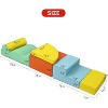 TackView Foam Climbing Blocks for Toddlers, 6 PCS Foam Play Set for Kids, Soft Play Equipment for Crawling and Sliding - 3 of 4