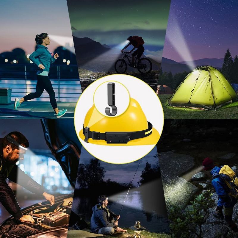 Link Rechargeable LED Headlamp W/Side Flashlight 230° COB Wide Beam Headlamp Motion Sensor 5 Modes IPX4 Waterproof Camping Night Running & More, 3 of 7