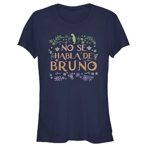 Juniors Womens Encanto No Se Habla De Bruno Tropical Floral Leaves T-Shirt - 1 of 4