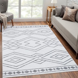 Area Rug for Living Room Moroccan Non Slip Rugs for Bedroom Soft Stain-Resistant Non Shedding Rug - 1 of 4