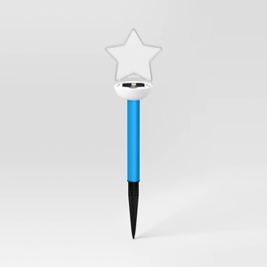 Mini Icon Stake Light Outdoor Lantern Blue Star - Sun Squad™ - 1 of 2