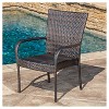 Delani 7pc Wicker Patio Dining Set - Brown - Christopher Knight Home - 4 of 4