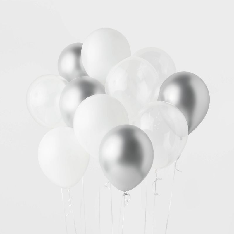20ct Silver Chrome Balloons - Spritz&#8482;, 1 of 5