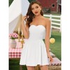 INSPIRE CHIC Women's Strapless Sweetheart Neck Off Shoulder Sleeveless Fit And Flare Mini Party Dress - 2 of 4