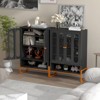 APRILSOUL 46.45"high foot double-sided mesh door shoe cabinet with movable double-layer partitions - 4 of 4