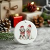 Lomsoe Dogs Ornament Dogs Lovers Christmas Xmas Ornaments Decor Funny Christmas Hanging Ceramic Ornament - 4 of 4