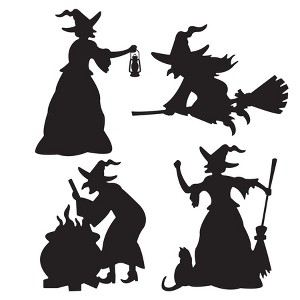 Beistle Witch Silhouettes, 8.75"-12.75", (8/Pkg) Multicolored - 1 of 4