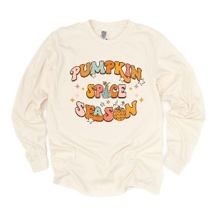 Simply Sage Market Women's Pumpkin Spice Season Colorful Long Sleeve Garment Dyed Tee - 1 of 4