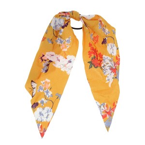 Unique Bargains Fashion Triangle Ribbon Floral Hair Elastic Band 1 Pc - 1 of 4