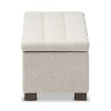 Roanoke Modern And Contemporary Fabric Upholstered Grid - Tufting Storage Ottoman Bench - Baxton Studio - image 4 of 4