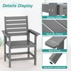 Arceso 1PC 18Inch Outdoor Dining Chair , HDPE Weather Patio Dining Chairs, Heavy Duty Outdoor Chairs with Armrest - 4 of 4