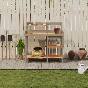 Whisen Wooden Potting Bench - 1 of 4