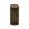 Lyngins Modern Oak Veneer Console Table with 2 Drawers, Floor-Length Fan-Legs, 59" L Farmhouse Oval Entryway Table, Sofa Tables Narrow Long - 4 of 4
