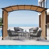 XIYUYEU 9'x11' Patio Pergola Arched Gazebo with Waterproof Sun Shade Shelter Awning Steel Frame, Grape Gazebo for Garden Backyard -Outdoor Canopy - 2 of 4