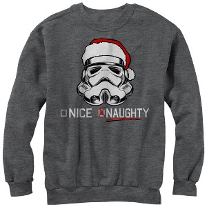 Men's Star Wars Christmas Stormtrooper Naughty List Sweatshirt - 1 of 3