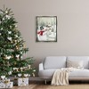 Stupell Industries Snowman on Snowy Path Black Floater Framed Canvas Wall Art - 2 of 4