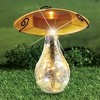 Collections Etc Glass Mushroom Solar Stake - 2 of 3