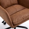 RISOKEYS Faux Leather Office Chair,Height Adjustable 360° Swivel Ergonomic Desk Chair with Wheels - Comfortable Home Office Computer Chair - 3 of 4