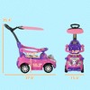 Vynxaria 3 in 1 Car for Kids 1-3 Years, Foot to Floor Baby Push Car with Removable Handle for Boys and Girls, Pink - 2 of 4