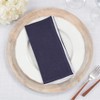 Saro Lifestyle Stitched Border Stonewashed Linen Napkins (Set of 4) - 4 of 4