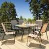 Tangkula 7PCS Patio Dining Furniture Set w/ 6 Stackable Armchairs & Umbrella Hole - 2 of 4