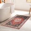 Boho Vintage Print Runner Rugs Machine Washable Non Slip Indoor Soft Accent Distressed Lightweight Thin Low Pile Carpet - 3 of 4