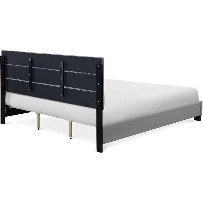 Hudson Upholstered Bed Gray - ClickDecor, 5 of 14