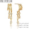14K Gold Plated Earrings for Women, Waterproof & Tarnish Free Dangle Huggie Hoops, Hypoallergenic Trendy Everyday Jewelry - 3 of 4