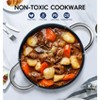 MICHELANGELO Stock Pot with Lid, Non Toxic Cooking Pot, Ceramic Soup Pots with Lid, Non Stick Pot with Stainless Steel Handle, Induction Compatible - 2 of 4