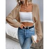 Women's Lightweight Shrug Sweater for Dresses & Tops Long Sleeve Open Front Knit Crop Bolero Cardigan - 3 of 4