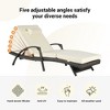 NicBex Patio Lounge Chair Set of 2, Outdoor Wicker Reclining Chair with Cushion, 150°Lay Flat Sun Lounger for Lawn, Beach, Poolside, Garden, Beige - 4 of 4